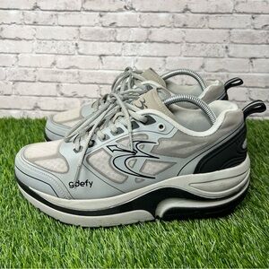 GDefy Gravity Defyer Mens Size 9.5  Gray Black Comfort Pain Relief Sneakers